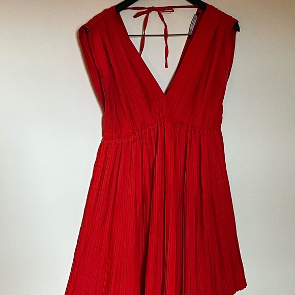 Zara Babydoll Pleated Mini Dress - Picture 2 of 4